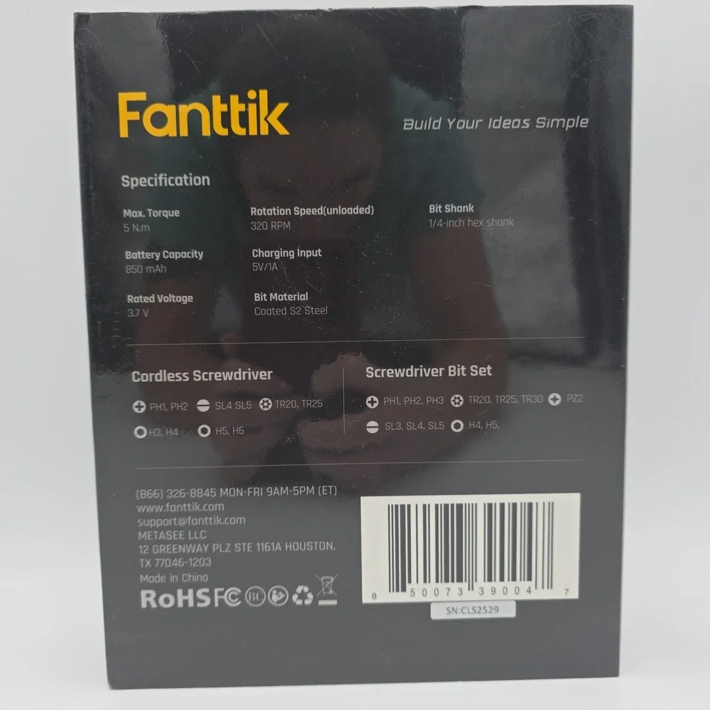 Fanttik Nex S1 Capsule Deluxe 3.7V Cordless Screwdriver Bundle + 12-Bits Set
